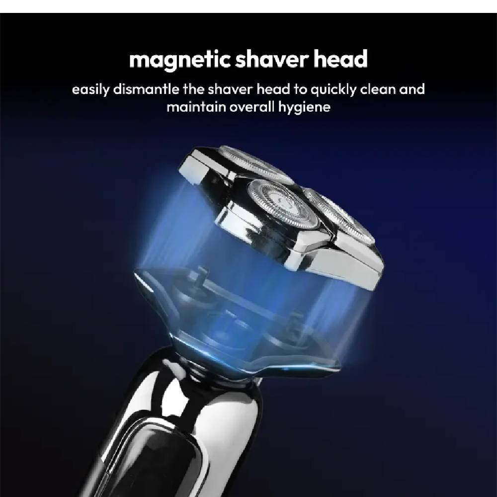 Magnetic shaver head for easy cleaning