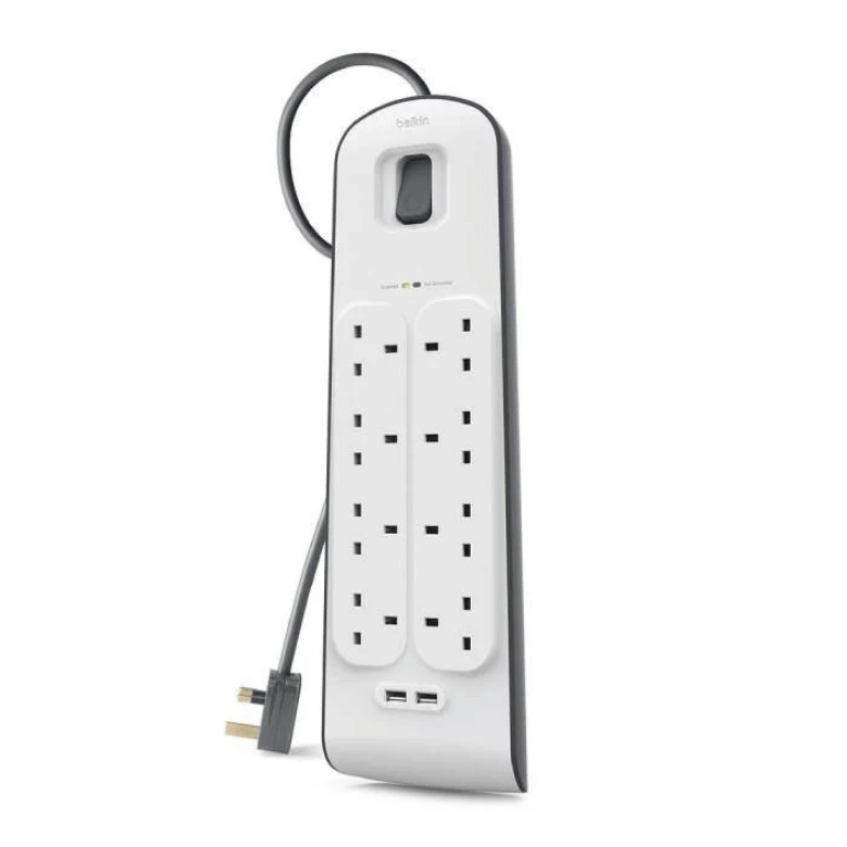 Power extension strip for multiple devices with USB ports