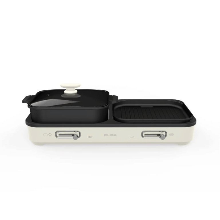 Dual hot plate for cooking and grilling meals at home