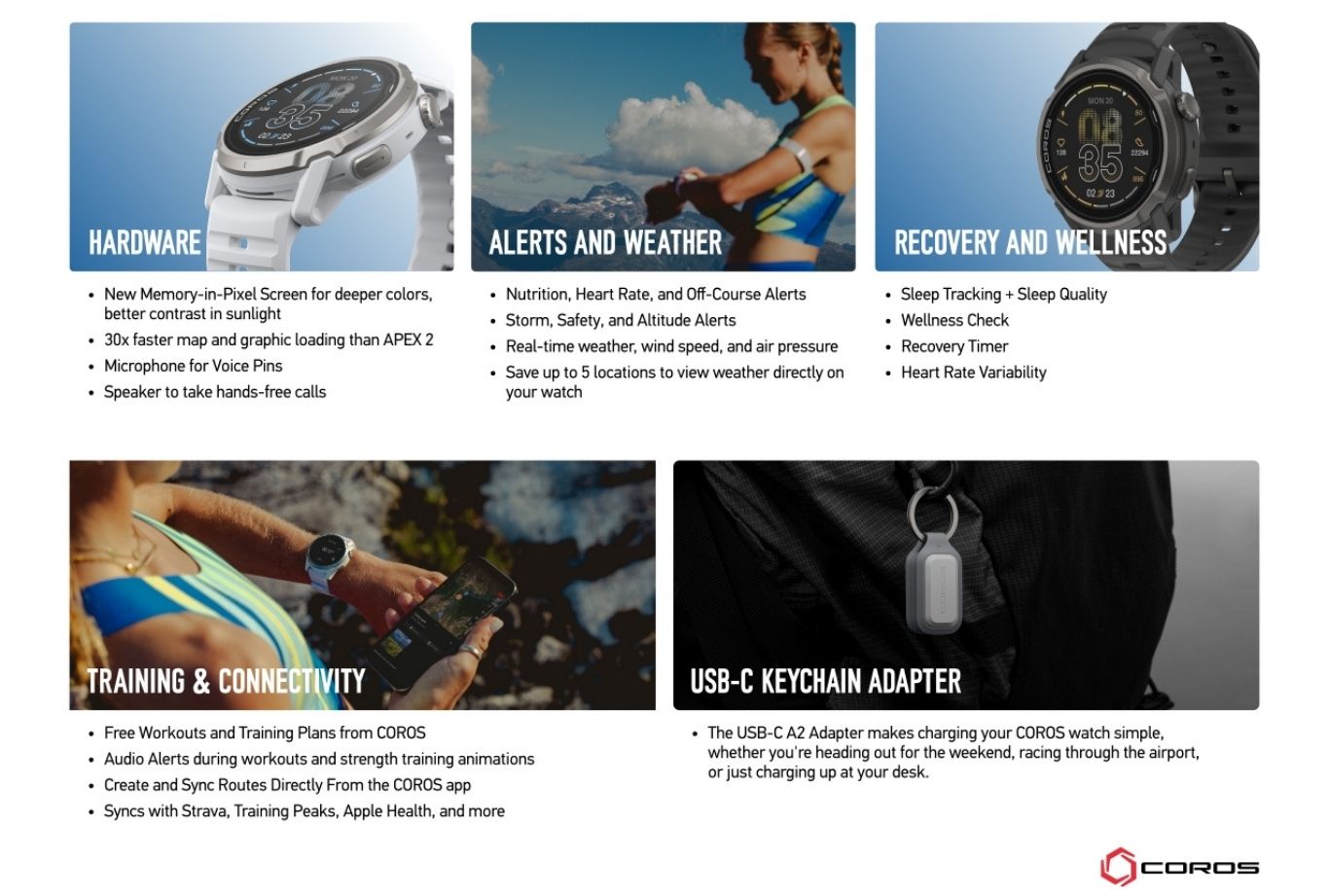 Athlete running outdoors wearing COROS APEX 4 sports watch