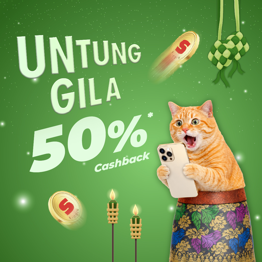 Untung Gila 50% S-Coin Cashback