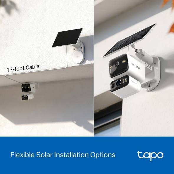 Tapo C645D KIT flexible solar installation options