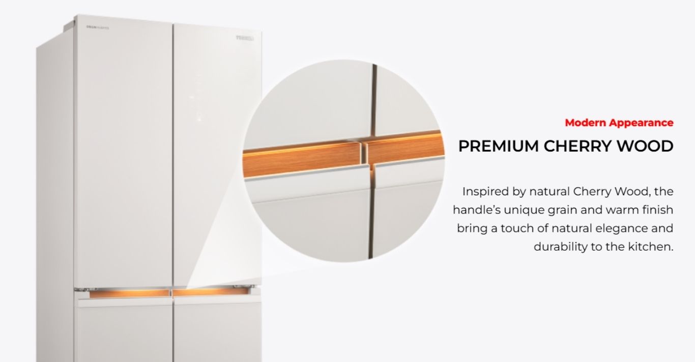 Premium cherry wood handle with elegant finish