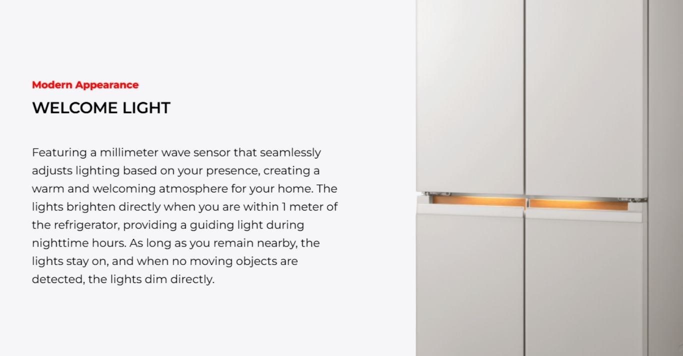 Welcome light with motion sensor for night visibility