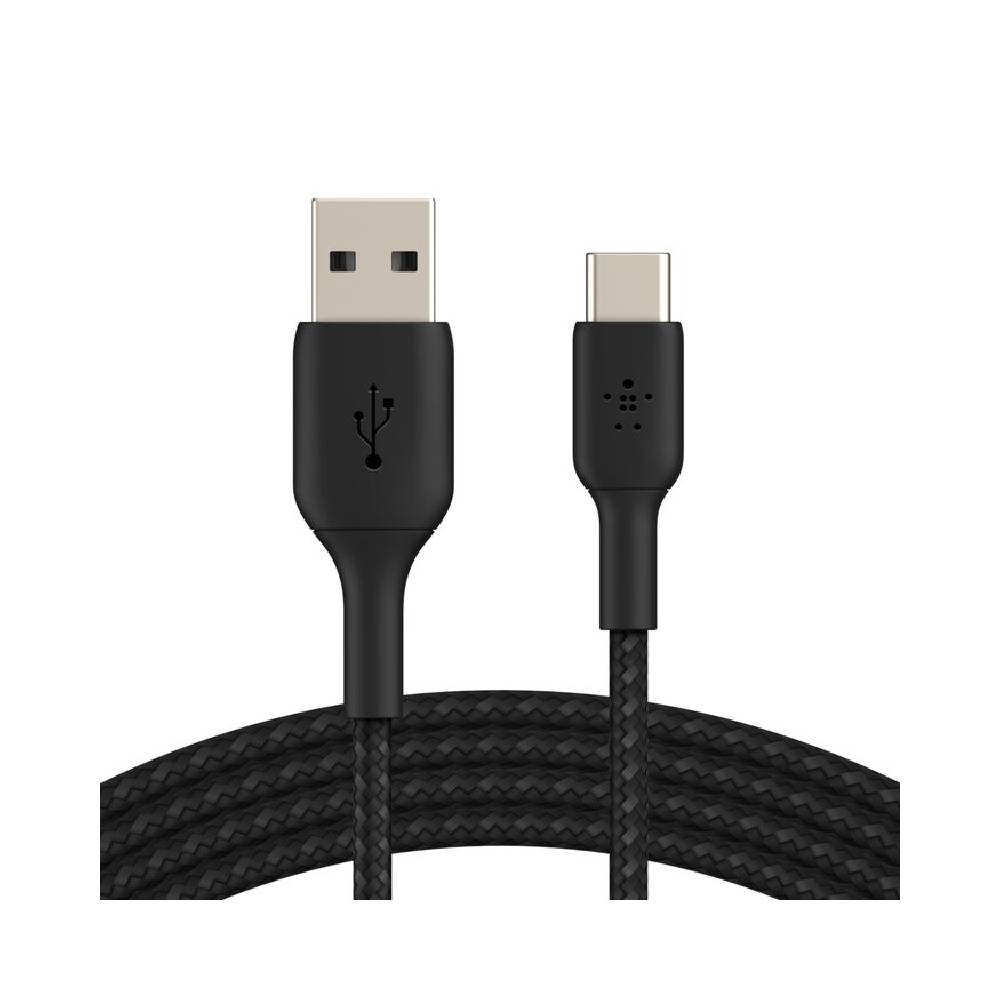 Belkin 1M Braided USB-C to USB-A Cable BoostCharge series black