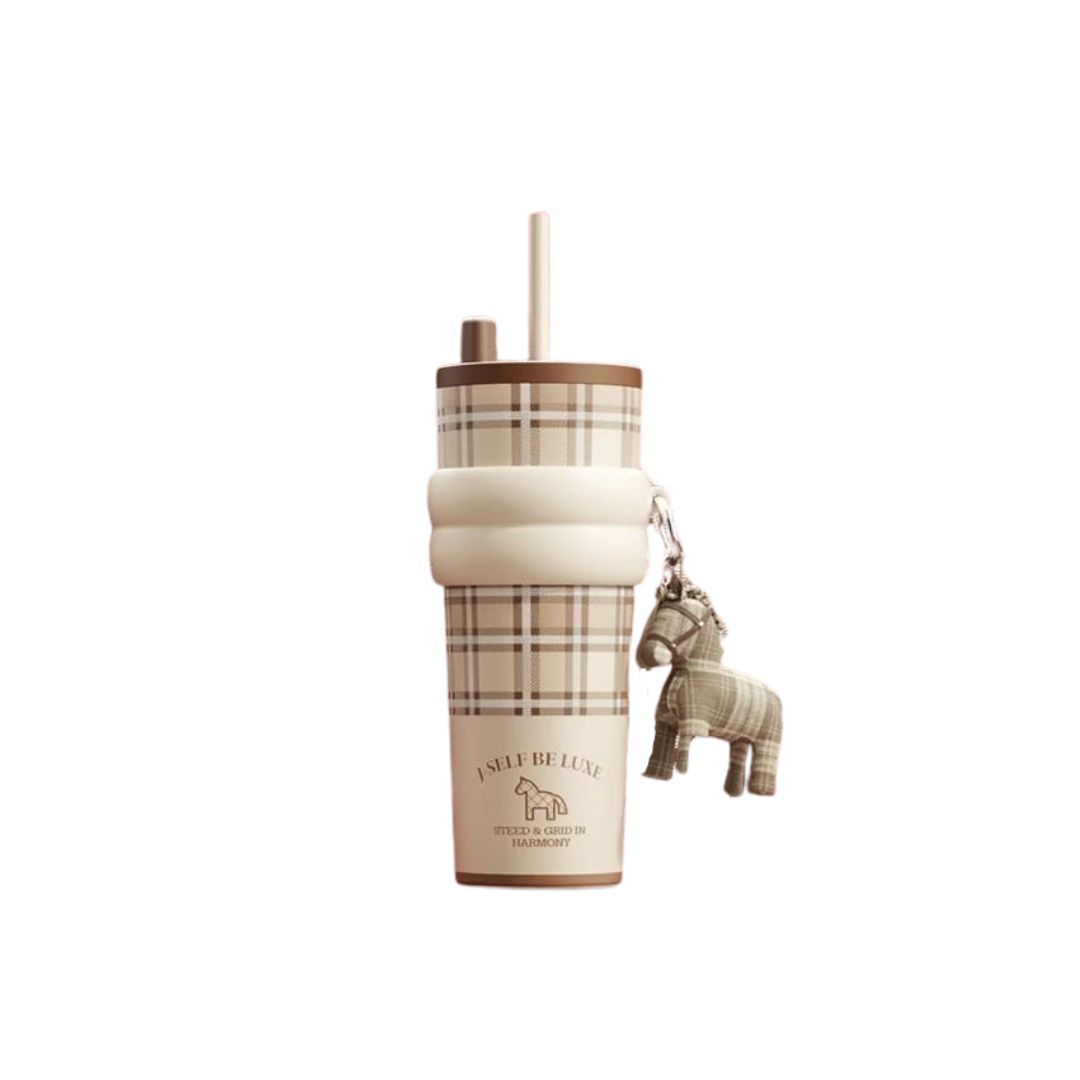 Sidagar 710ML Ceramic Insulated Cup (Apricot)