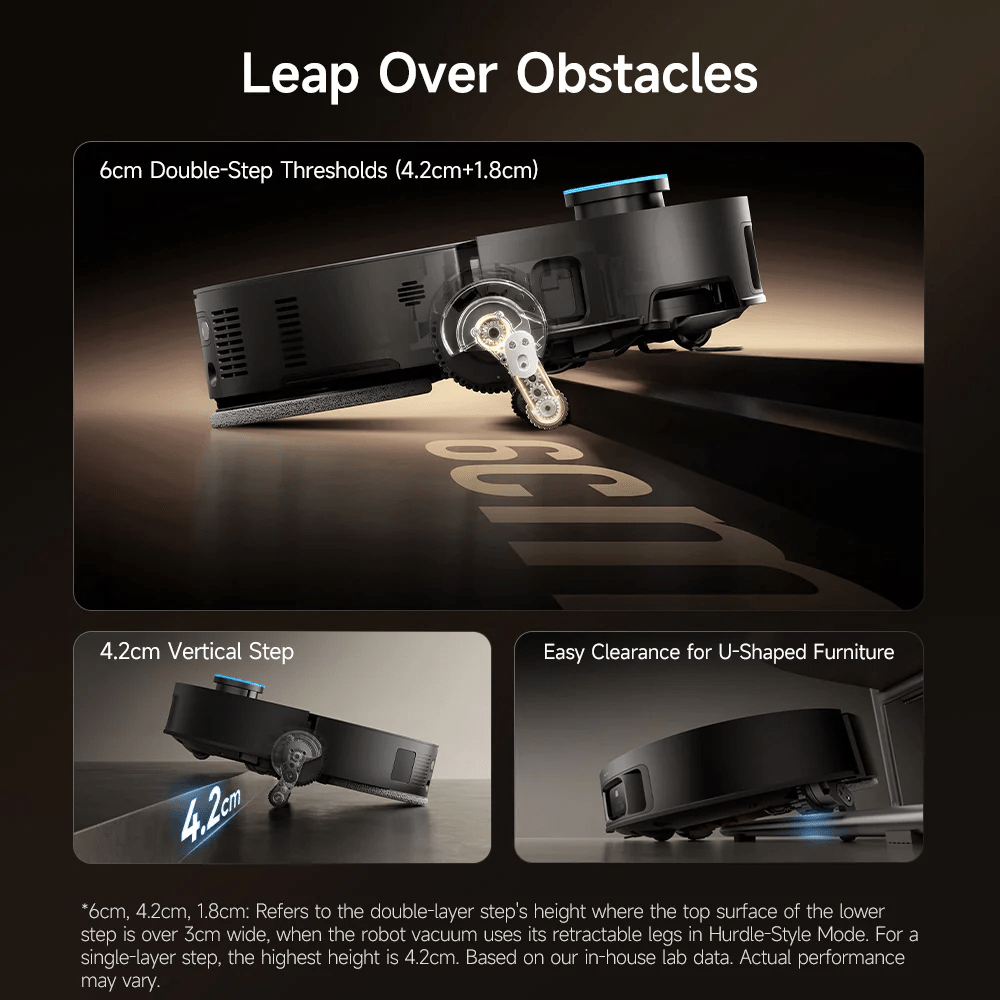 Dreame X50 Pro Ultra Robot Vacuum DRM-X50PUGL lead over obstacles