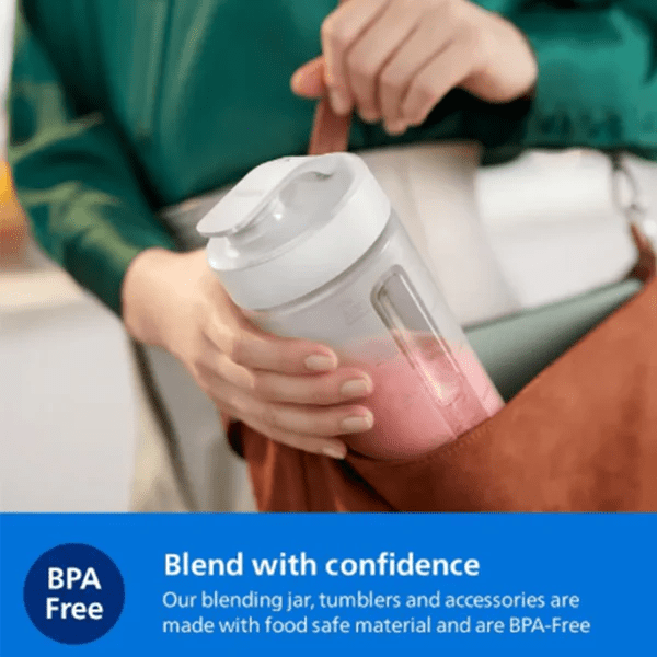 Philips 350W Mini Blender PLP-HR2512/00 blend with confidence