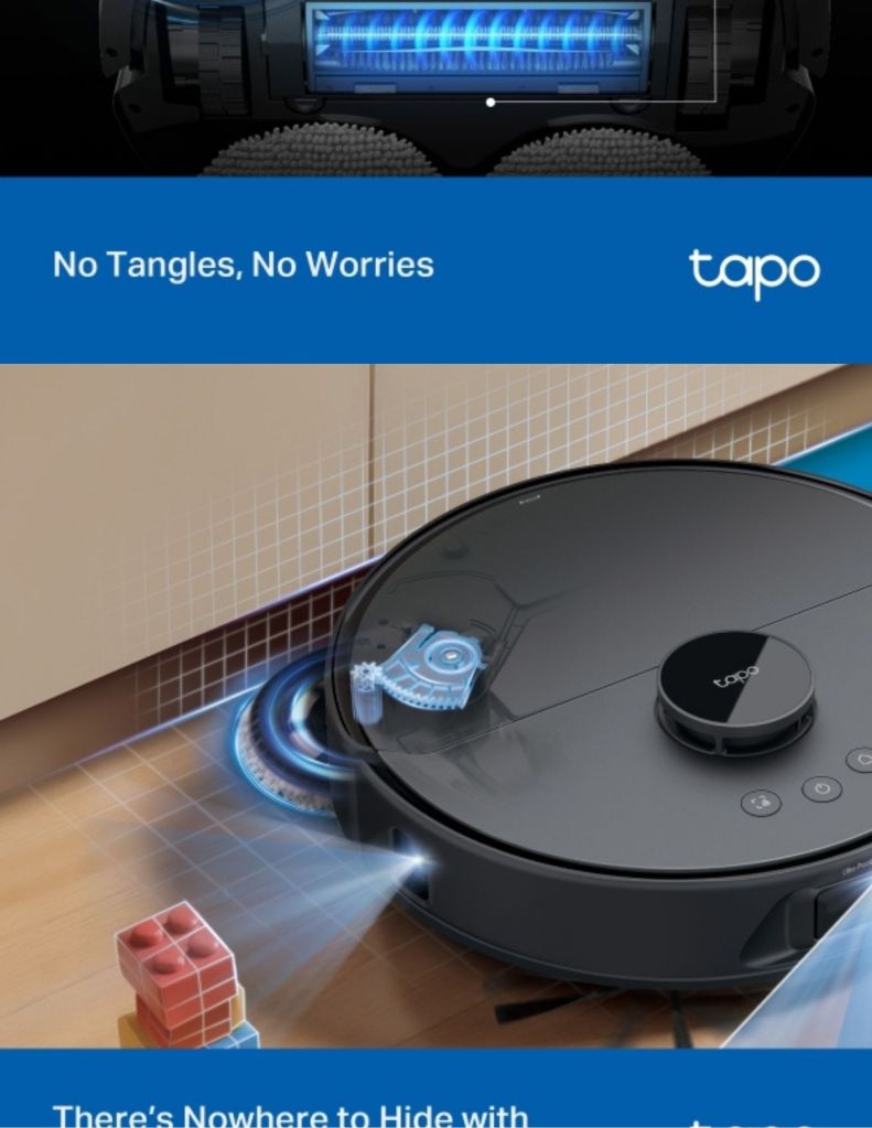 TP-Link Tapo RV50 Pro Omni Self-Cleaning Robot Vacuum & Mop TP-TAPORV50PROOMNI descriptions