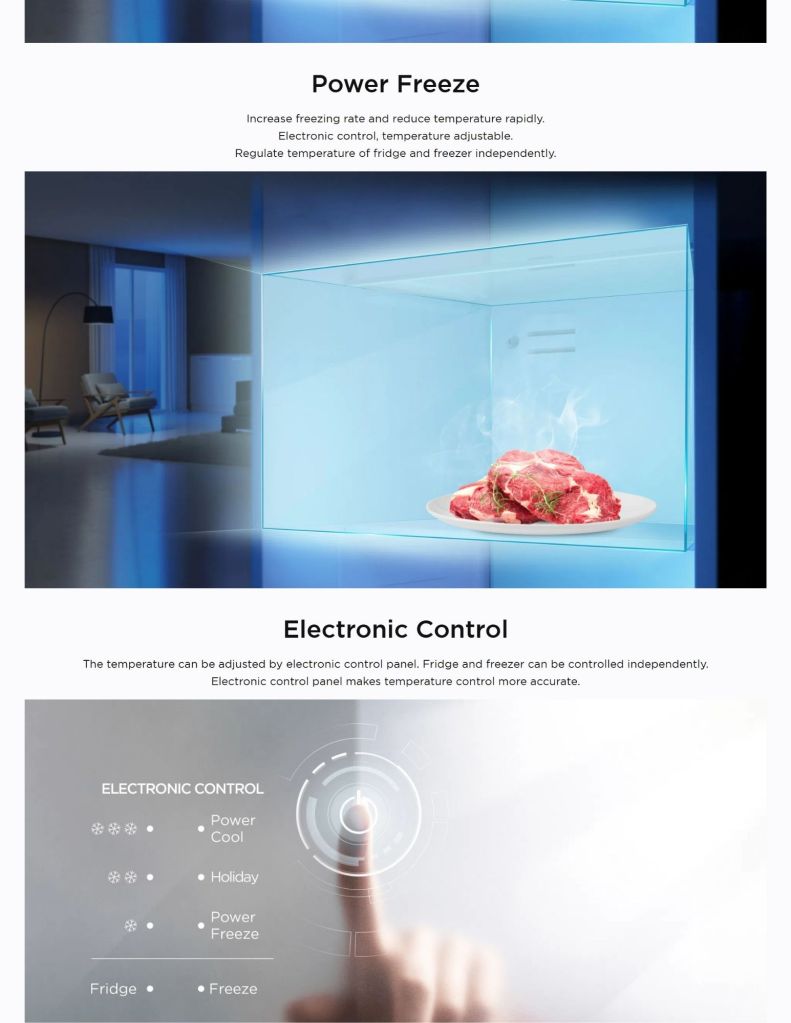 TCL 585L Side-by-Side Fridge TCL-TRS585AGWP features