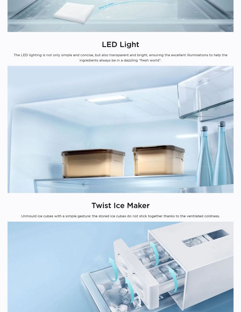 TCL 585L Side-by-Side Fridge TCL-TRS585AGWP features