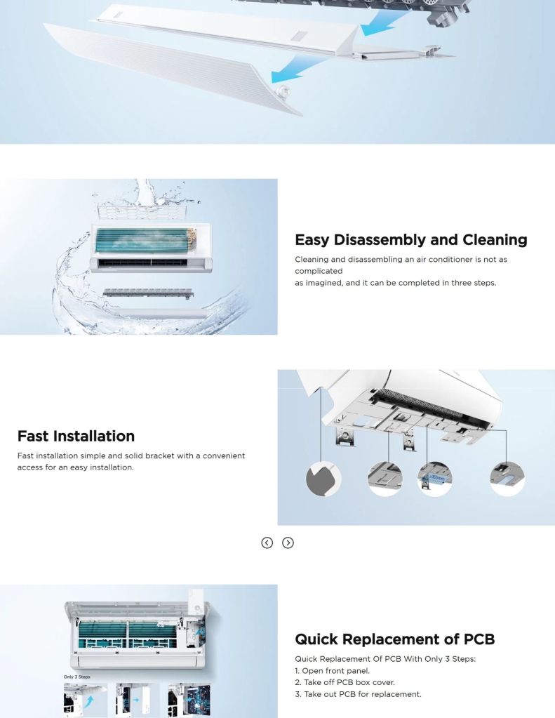 TCL 2.0HP-2.5HP Gentle Cool Inverter Air Conditioner features