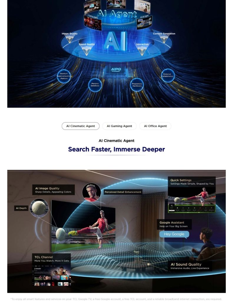 TCL 85" T6D Premium QLED TV TCL-85T6D features