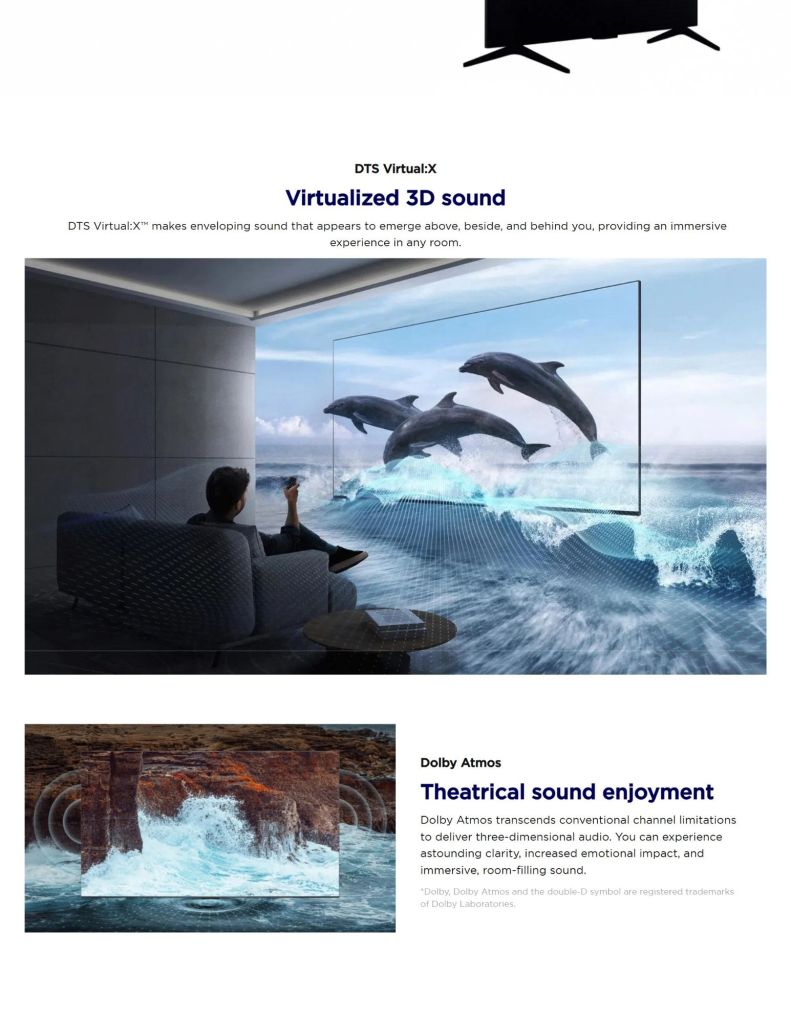 TCL 85" T6D Premium QLED TV TCL-85T6D features