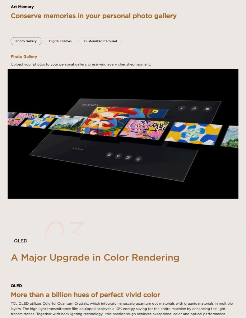 TCL 65"-75" A400 Premium QLED TV features