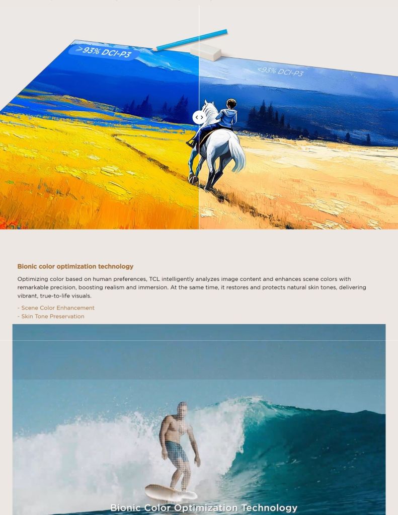 TCL 65"-75" A400 Premium QLED TV features