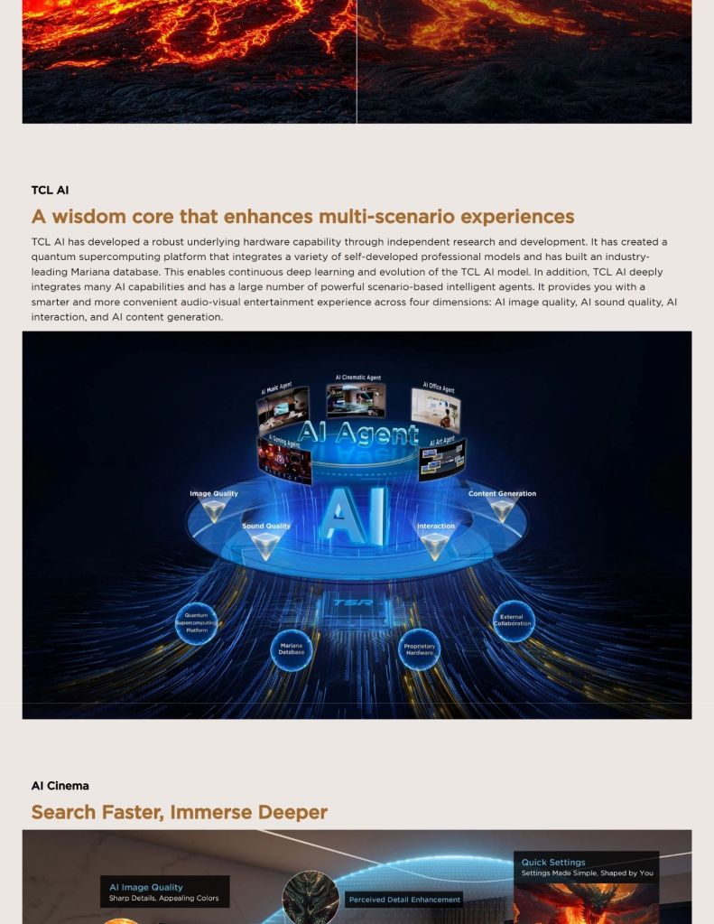 TCL 65"-75" A400 Premium QLED TV features