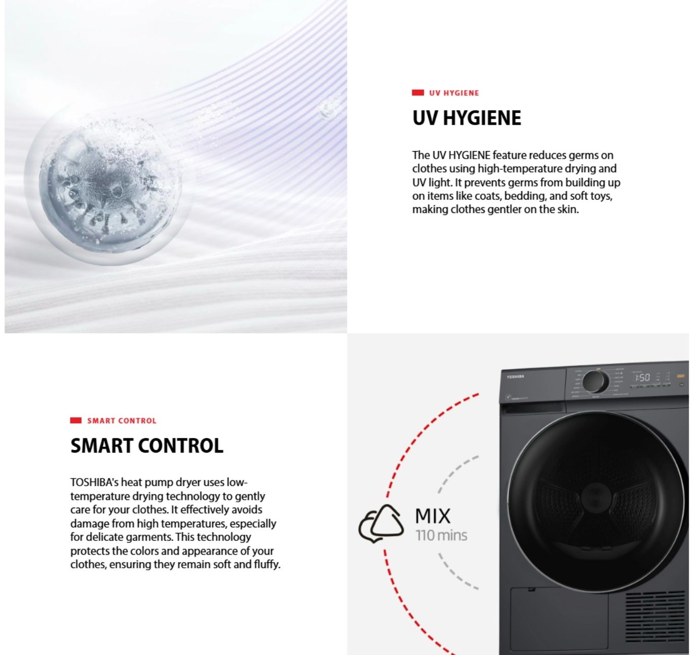 UV hygiene reduces bacteria and protects fabrics