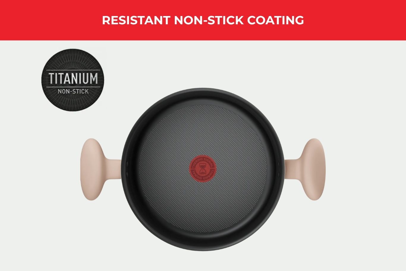 Titanium non-stick coating for easy food release