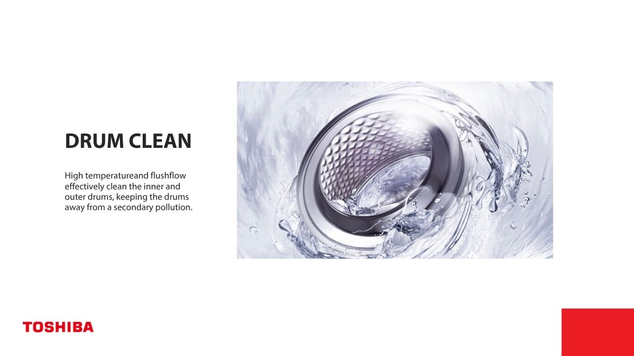 Drum clean keeps washer hygienic and fresh
