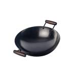 Color King 34CM Carbon Steel Wok W/Lid CLK-8102-34-BK