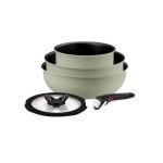 Tefal 5 Pcs Ingenio SD Green (FP24+WOK 26+SCP16+Lid+Handle) TEF-L825S5