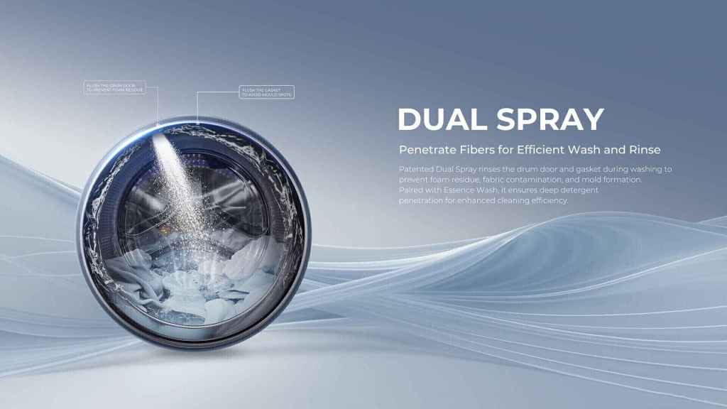 Haier 9KG Front Load Washer HAI-HW90BP12357S8 Dual Spray