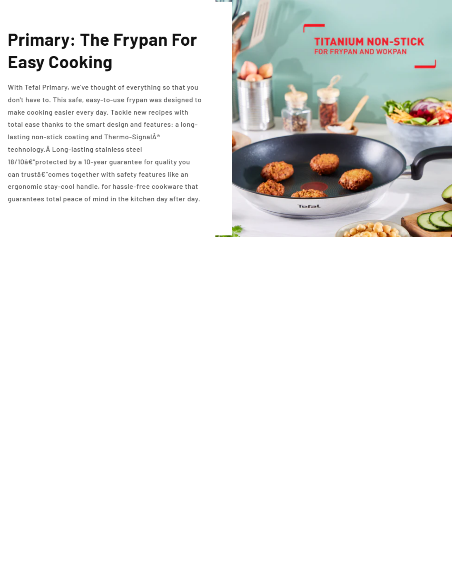 Tefal 24cm Primary Frypan TEF-E3090404