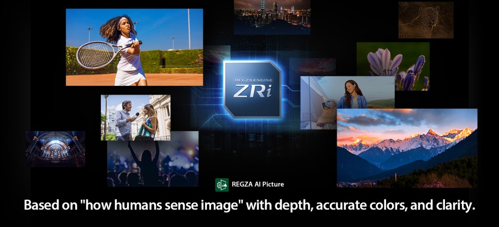 Close-up of Toshiba Z670SP TV's ZR2 processor delivering sharper images with depth and clarity