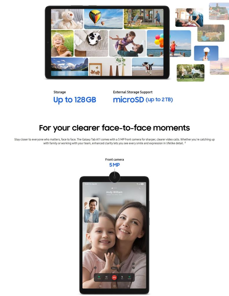 Samsung 8.7" Galaxy Tab A11 LTE (8+128GB) description