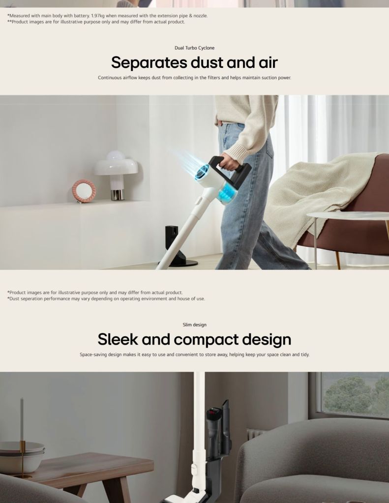 LG CordZero™ A9 Air Vacuum Cleaner features