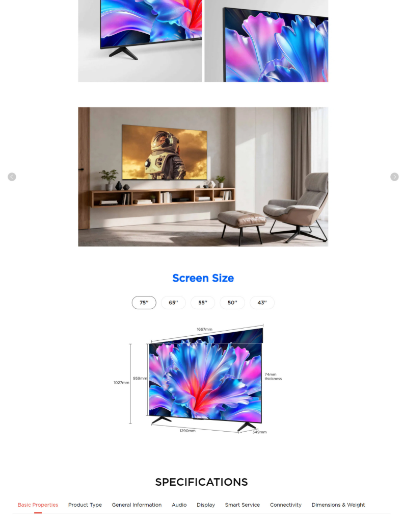 TCL 55" P6L 4K Smart TV TCL-55P6L features