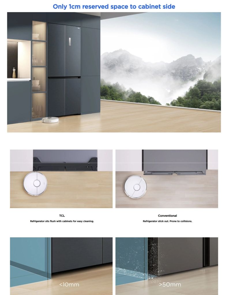 TCL 580L Multi-Door Built-In Refrigerator TCL-TRC580CGBP features