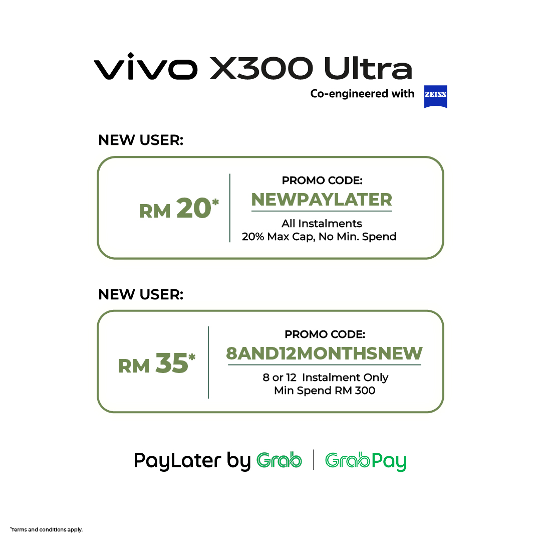vivo X300 Ultra up to RM35* Promo Code with Grabpay Users