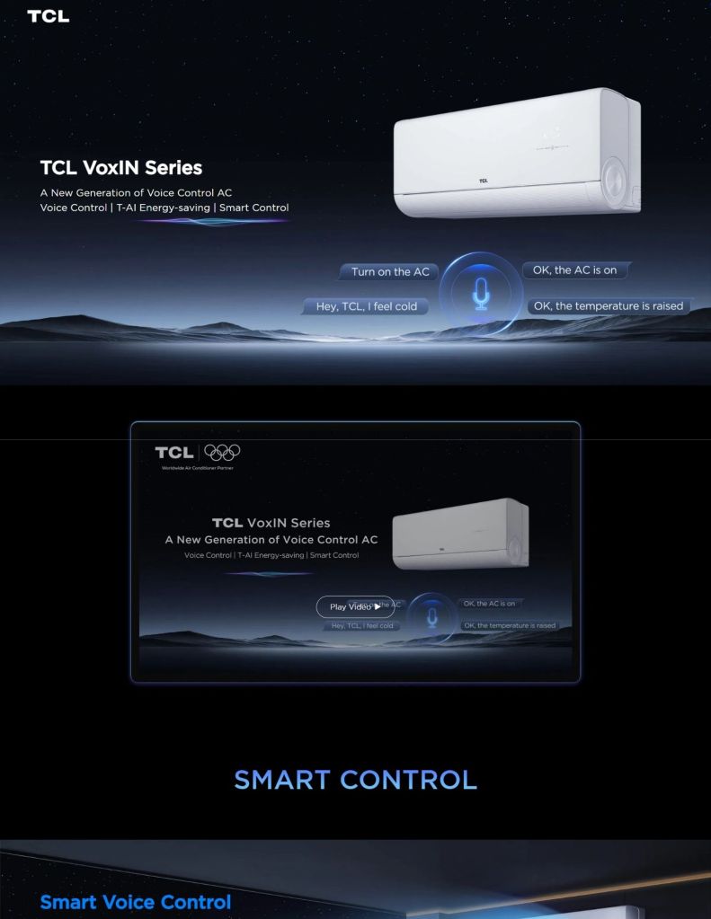 TCL 1.0HP-2.5HP VoxIN Inverter Air Conditioner with smart control