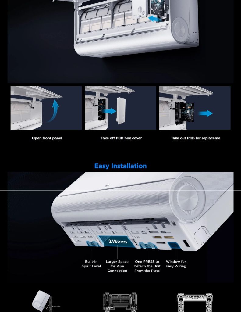 TCL 1.0HP-2.5HP VoxIN Inverter Air Conditioner easy installation