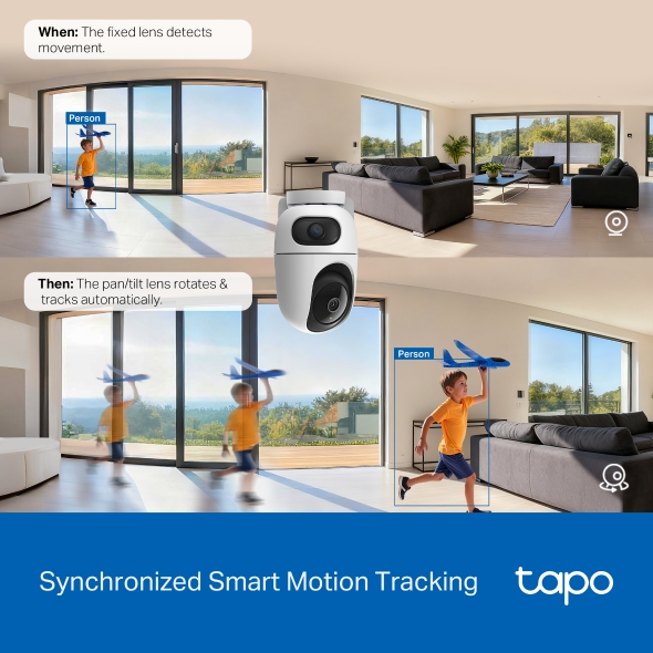 TP-Link Tapo C245D Dual Lens Pan/Tilt Security Camera TP-TAPOC245D smart motion tracking