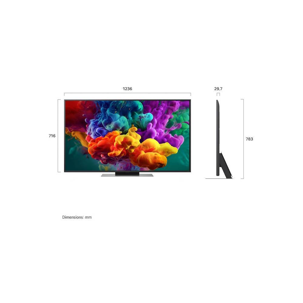 LG QNED evo AI Mini LED QNED86 4K Smart TV (2026) 55 inch - Size