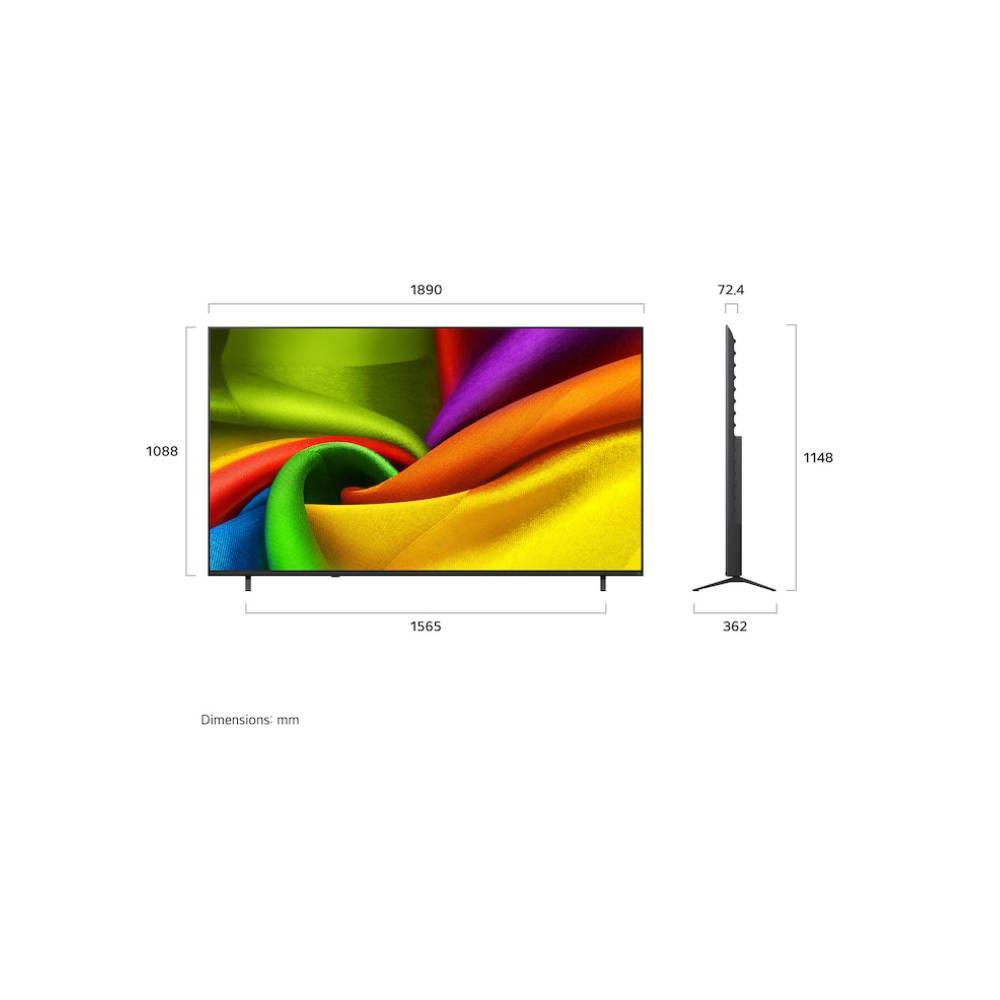 LG NANO 4K UHD AI NU85 Smart TV (2026) 85 inch - Size