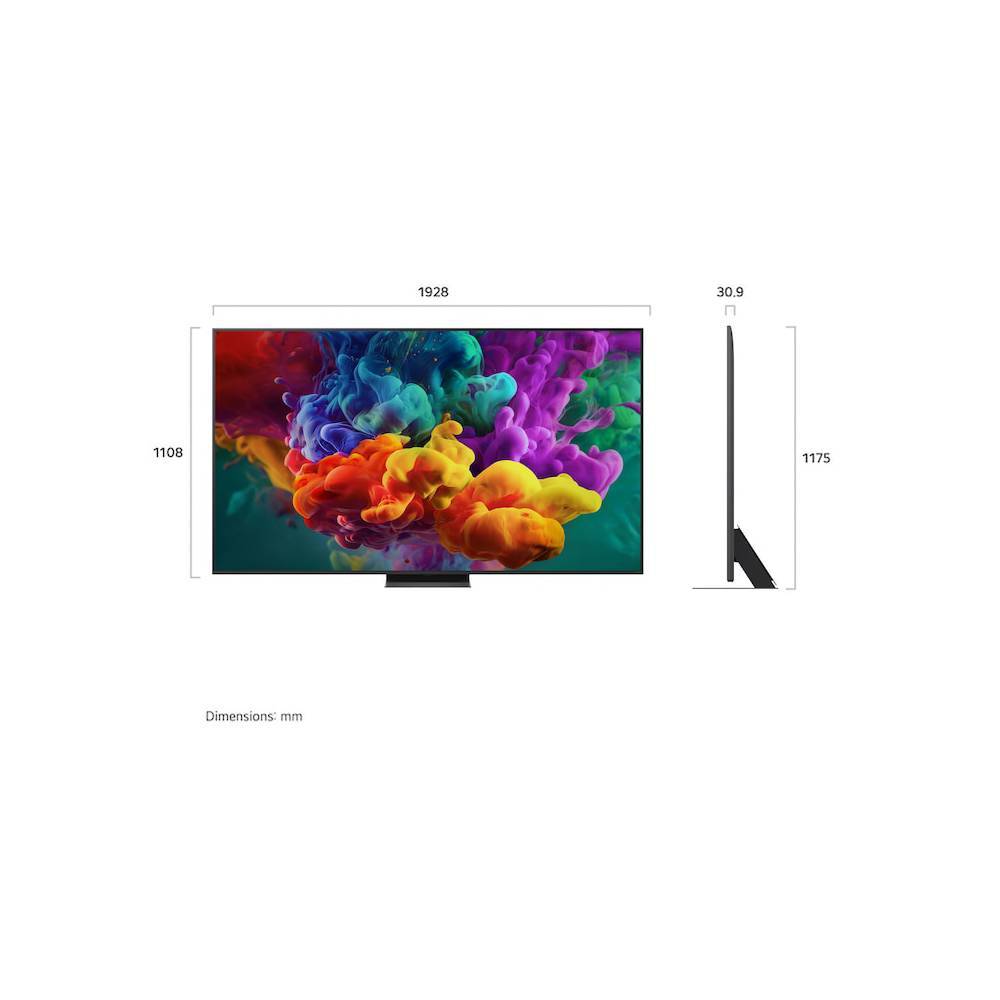 LG QNED evo AI Mini LED QNED86 4K Smart TV (2026) 86 inch - Size