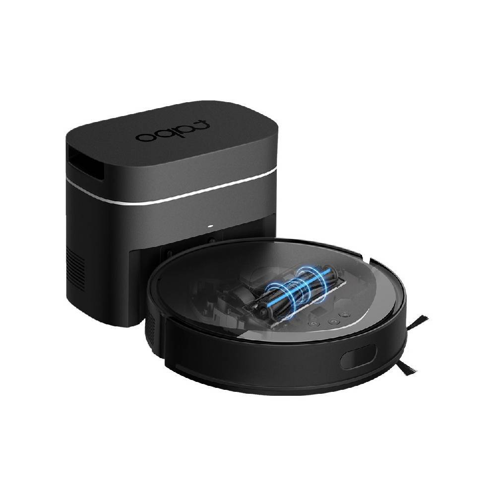 TP-Link Tapo RV30 Max Plus Gen 2 Robot Vacuum & Mop + Compact Auto-Empty Dock - Left side view