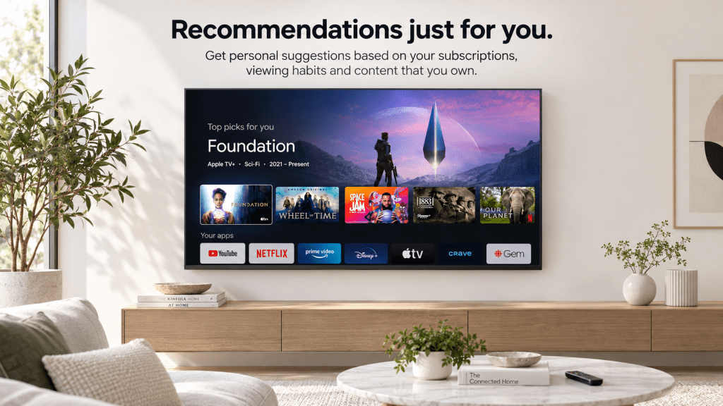 Megra Smart TV with Dolby Vision and Dolby Atmos for immersive picture and sound
