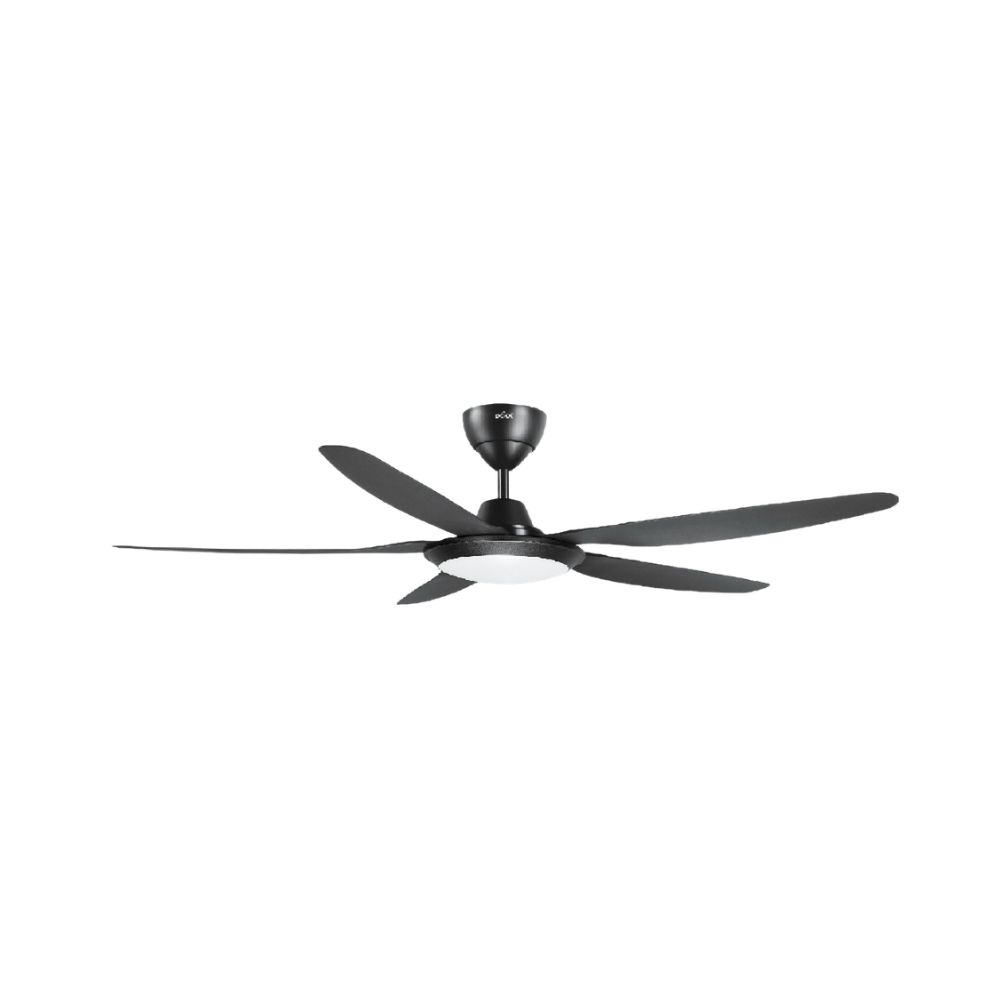 DKA-VORTEXLEDBK Deka 56" Ceiling Fan With Light - Front View