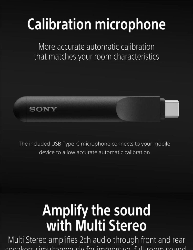 Close up of BRAVIA Theatre Trio calibration microphone