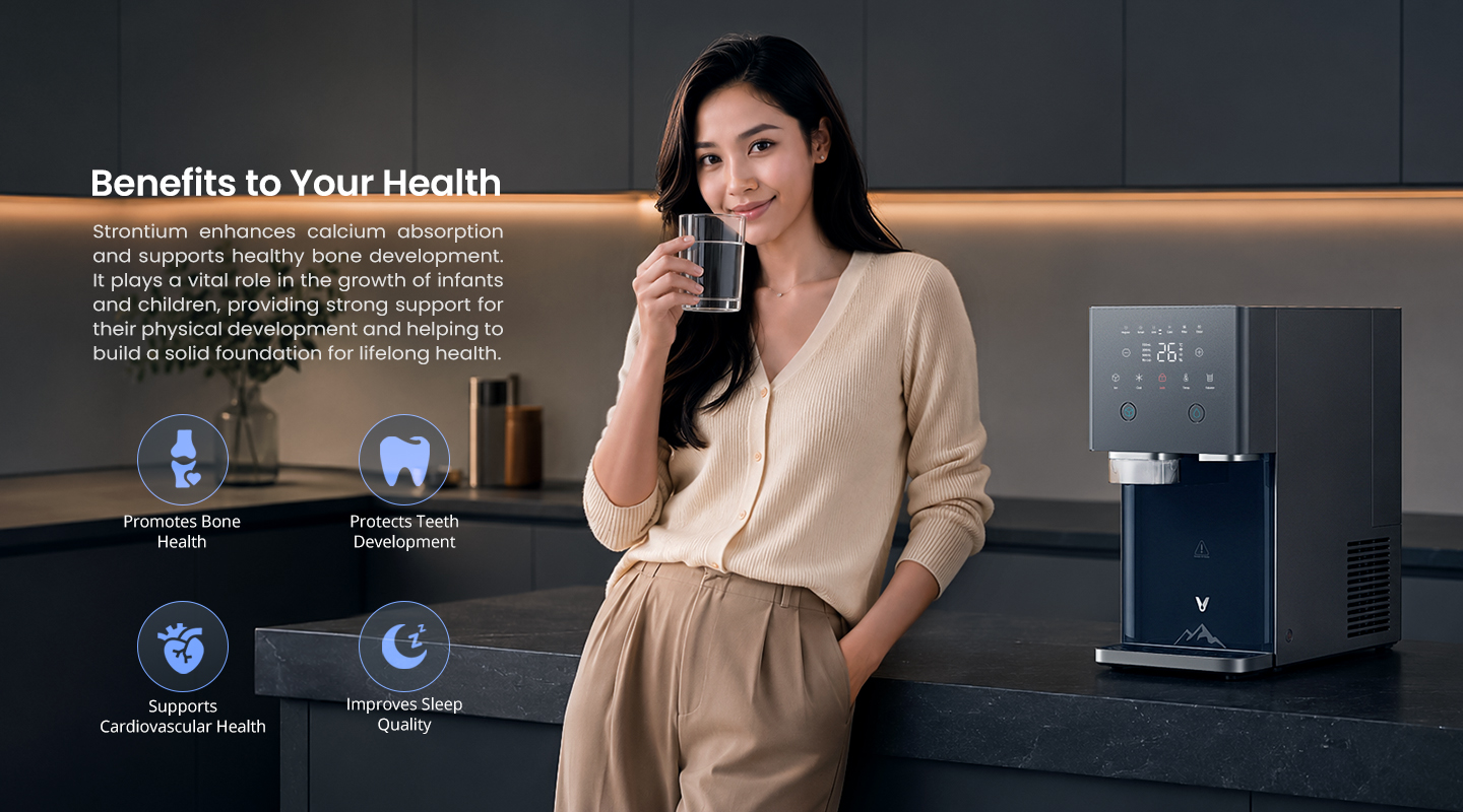Strontium enhances absorption of calcium to help support healthy bone development. It also helps support dental and cardiac function for long-term support to build physical foundation: Promotes Healthy Bone, Develops Teeth, Supports Cardiovascular Health, Improves Sleep Quality.