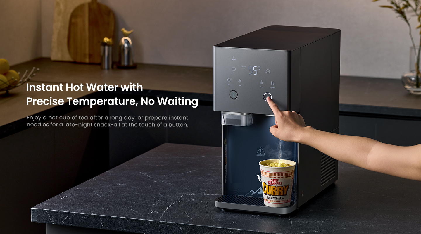Instant Hot Water, No Waiting. Precise Temperature with No Waiting. Enjoy your cup of tea at once at the touch of a button. No need to wait for right temperature all day or prepare a kettle.