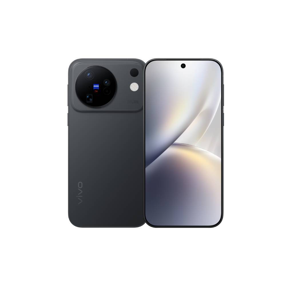 vivo X500 Dusk Black - front & back view