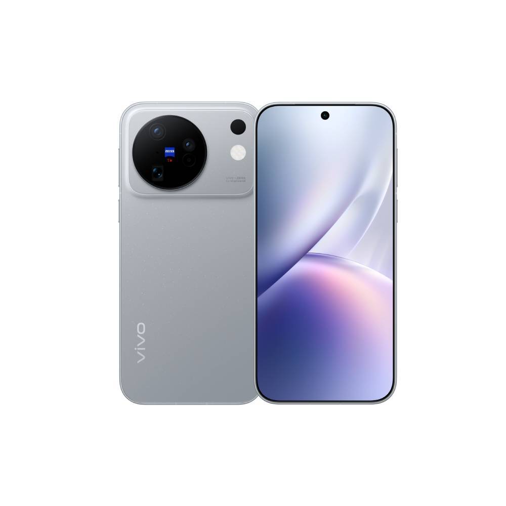 vivo X500 Starry Gray - front & back view
