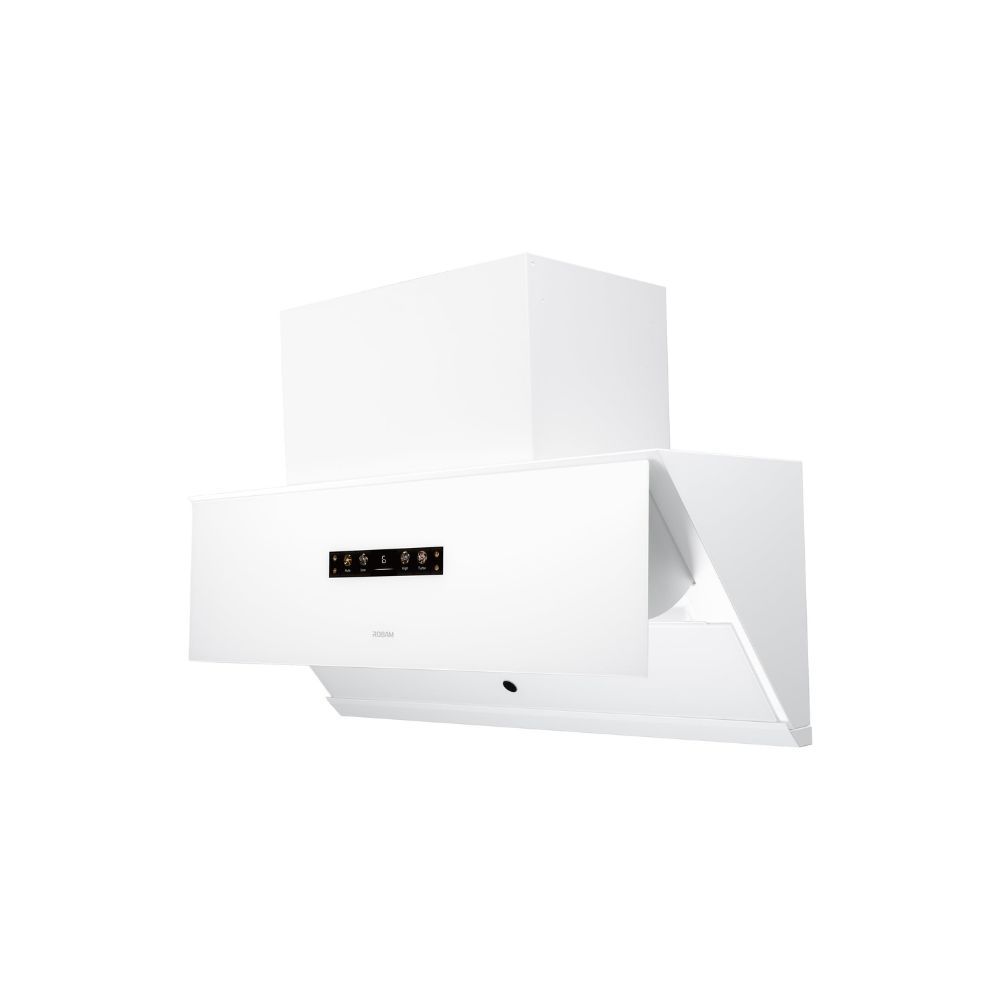 Robam 90CM White Pearl Range Hood 58H2S - Side View